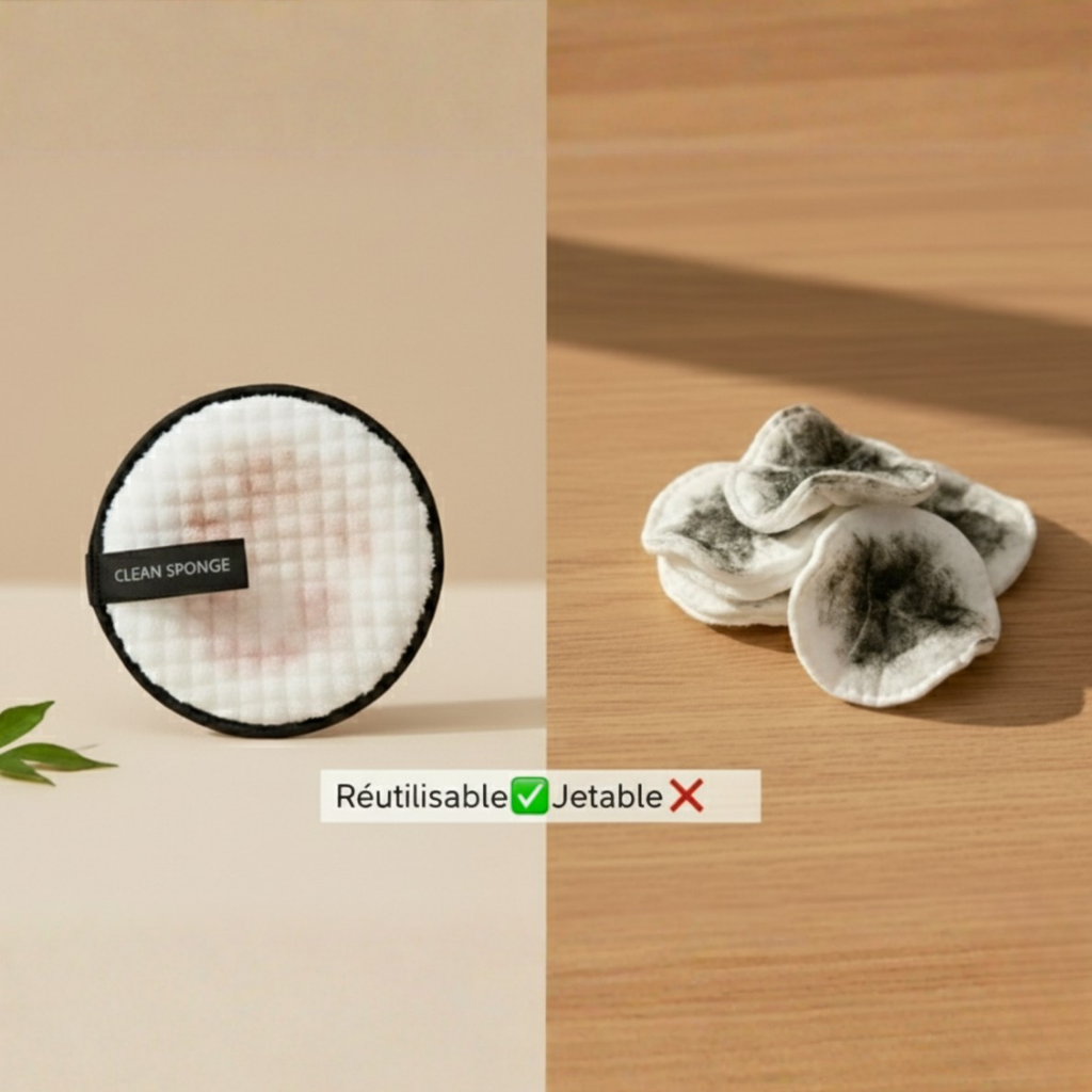 Pads démaquillants réutilisables — douceur garantie